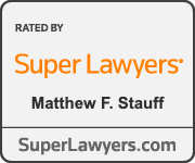 Matthew F. Stauff is rated by Super Lawyers.